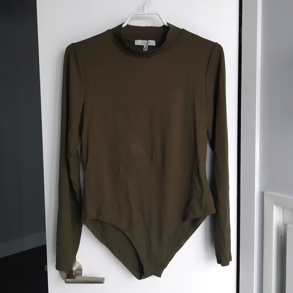 Gaze forest green long sleeve body suit